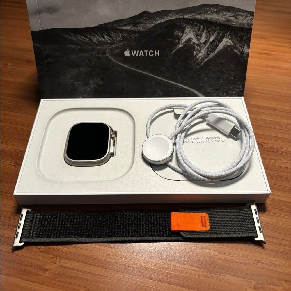 Apple Smartwatch with Black and Silver Accents